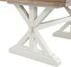 Elements International Park Creek Chestnut Dining Table with Antique White Base-3