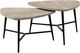 Monarch Specialties Inc. 2 Piece Taupe Reclaimed Wood with Black Metal Table Set-0