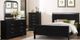 American Wholesale Furniture Louis Philippe 3-Puiece Ebony Queen Bedroom Set-4
