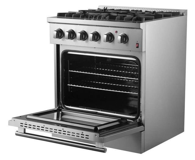 FORNO® Marco 30" Stainless Steel Pro Style Dual Fuel Range-11