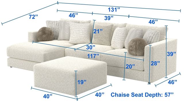 Jackson Furniture Ritzy 4-Piece Bone Left-Arm Facing Sectional and Chaise-2