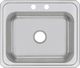Elkay Celebrity® Brushed Satin 25" x 21-1/4" x 6-7/8" 2-Hole Single Bowl Drop-In Sink-0