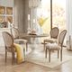 Olliix by Madison Park Reclaimed Walnut Lexi Dining Table with Antique Cream Base-4