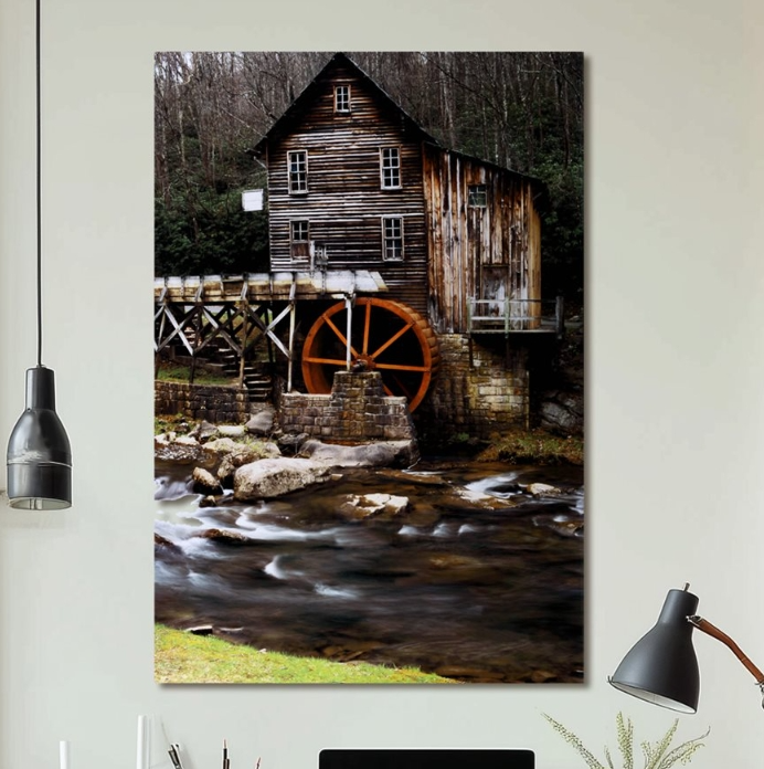 Yosemite Home Decor River Mill Wall Art - Thumbnail 3