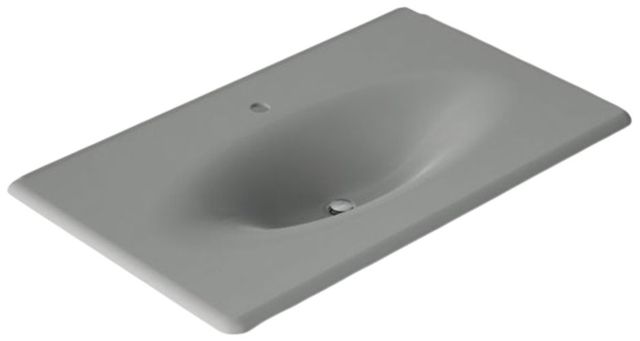 Kohler Iron/Impressions® Basalt 37" Enameled Cast Iron Vanity Top with Integrated Oval Sink-0