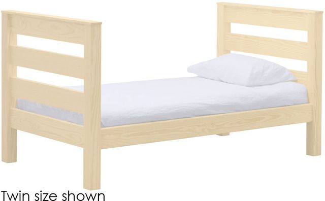 Crate Designs™ Furniture TimberFrame Unfinished Queen Lower Bunk Bed-0
