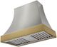 AGA Cascade 36" Stone Blue Wall Mounted Range Hood  with Antique Brass Trim-0