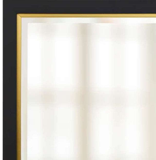 Stylecraft Black/Chrome Framed Beveled Mirror-1