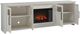 aspenhome® Finnegan White 98" Fireplace Console-1