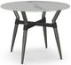 Amisco Customizable Link Italian Porcelain Glass 29.5" Round Table with Steel Legs-0