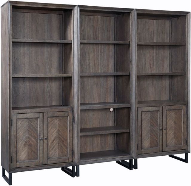 aspenhome® Harper Point Fossil Open Bookcase-2
