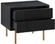 Armen Living Carnaby Black Brushed/Bronze Nightstand -4