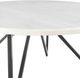 Elements International Cedric White Coffee Table with Black Base-2