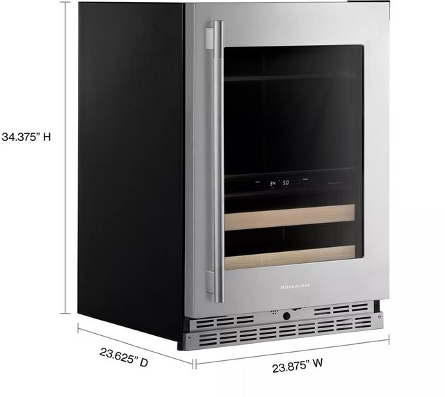 KitchenAid® 24" 4.8 Cu. Ft. PrintShield™ Stainless Steel Beverage Center -2