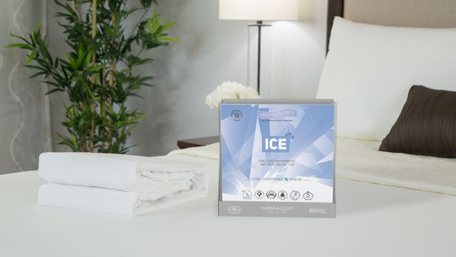 Protect-A-Bed® Therm-A-Sleep® Ice 5 Sided White Full Mattress Protector-1
