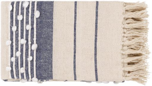 Surya Yemaya Navy 50"x60" Throw Blanket-0