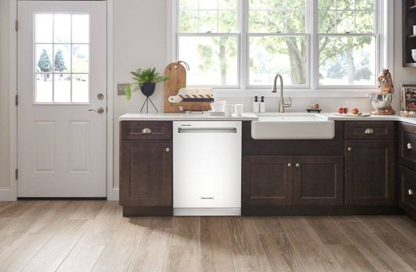 KitchenAid 24" White Top Control Built In Dishwasher