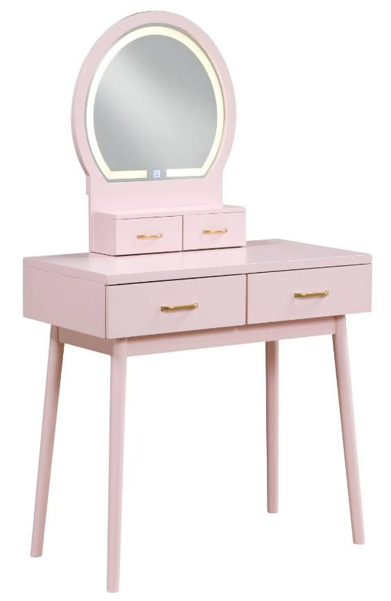 Homelegance® Camilla Pink Youth Vanity Dresser with Mirror and Stool Set-2