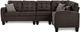 Mazin Furniture Sinclair 2-Piece Dark Brown Reversible Sectional Set-2