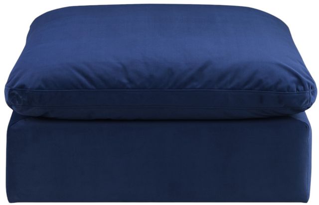 Meridian Furniture Comfy Navy Velvet Ottoman-1