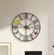 YHD Whimsical Design Black/Blue/Light Blue/Red/Yellow Wall Clock-1