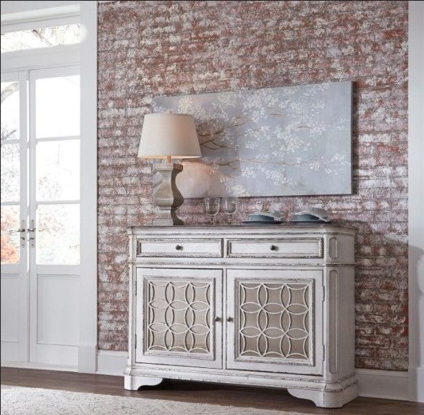Liberty Furniture Magnolia Manor Antique White/Weathered Bark Dining Buffet-1