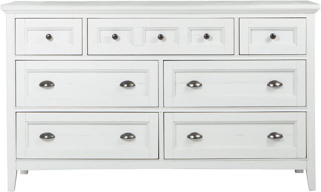 Magnussen Home® Heron Cove Chalk White/Dovetail Grey Drawer Dresser-0