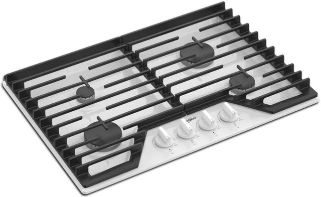 Whirlpool® 30" White Gas Cooktop-1