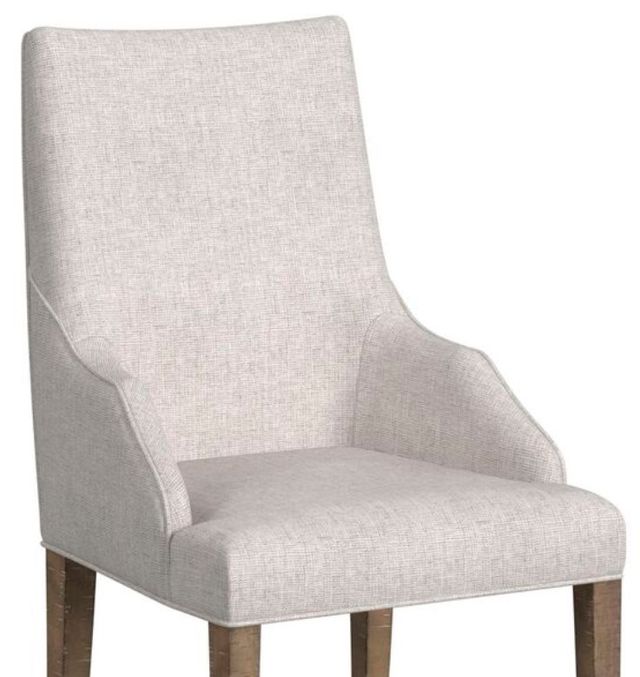Elements International Yellowstone Gray/Medium Brown Dining Host Chair-1