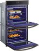 LG 30” PrintProof® Black Stainless Steel Built In Double Electric Wall Oven-4
