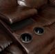 Furniture of America® Winslow Rustic Brown Manual Loveseat with Center Console-1