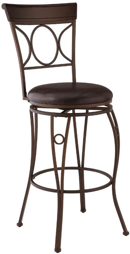 Linon Circles Brown Bar Stool-0