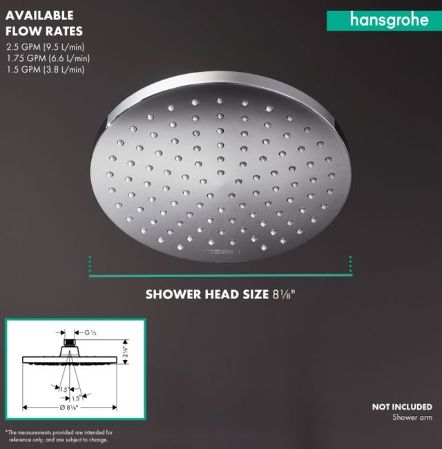 Hansgrohe Vernis Blend Matte Black 1.75 GPM Showerhead-1