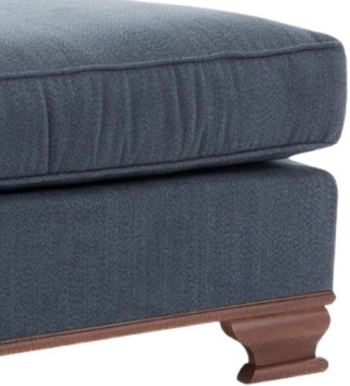Decor-Rest® Furniture LTD Customizable 6933 Ottoman with Wood Base-2