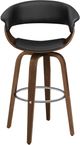 Coaster® Zion Black/Walnut Upholstered Bar Stool-3