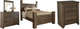 Signature Design by Ashley® Juararo 4-Piece Dark Brown Queen Poster Bed Set-1