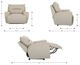 La-Z-Boy® Palmer Blue Gray Leather Power Reclining Chair and a Half with Headrest-2