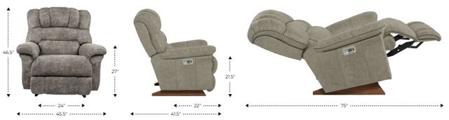 La-Z-Boy® Randell Espresso Power Rocking Recliner with Headrest-2