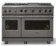 Viking® 7 Series 48" Damascus Gray Pro Style Liquid Propane Gas Range with 12" Reversible Griddle-2