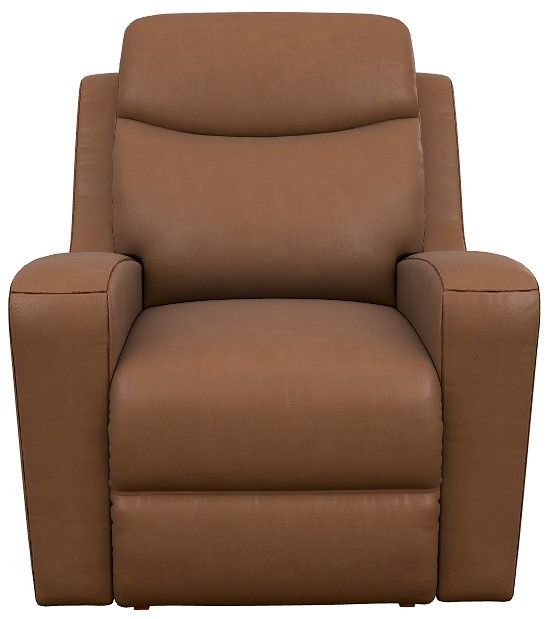 La-Z-Boy® Emmons Oak Leather Power Rocking Recliner with Headrest-1