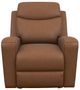La-Z-Boy® Emmons Oak Leather Power Rocking Recliner with Headrest-1