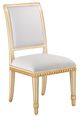 Currey & Company Ines White Muslin Side Chair-0