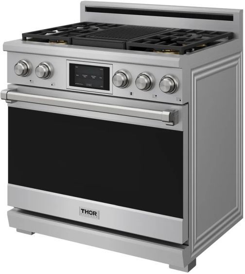 Thor Kitchen® X Series 36" Stainless Steel Freestanding Pro Style Dual Fuel Gas Range-3