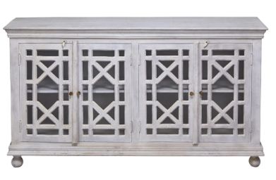 Jaipur Furniture Simone White Wash 4-Door Cabinet-1