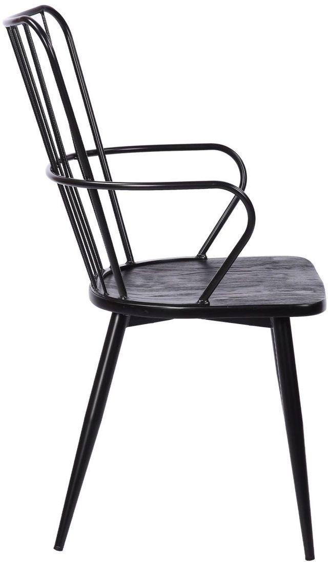 Armen Living Parisa Black Dining Arm Chair-3