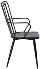 Armen Living Parisa Black Dining Arm Chair-3