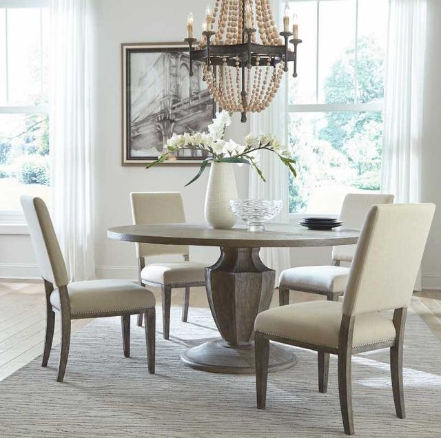 Liberty Furniture Westfield 5-Piece Havana Brown/Sand Round Pedestal Dining Set-1