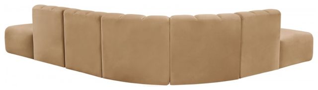 Meridian Furniture Arc 7-Piece Camel Velvet Sectional-2
