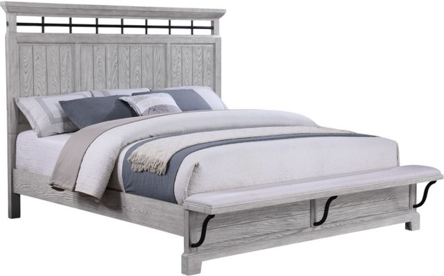 Crown Mark Beckett Light Gray Queen Panel Bed-0