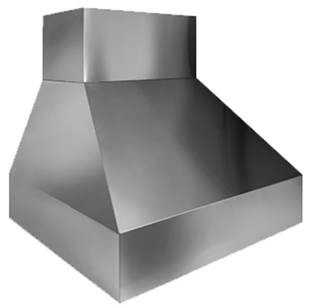 Trade-Wind® P7200 Series 48" Stainless Steel Pyramid Style Outdoor Wall Mounted Range Hood-2